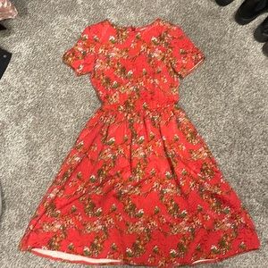 ASOS Quilted Orange Floral Dress